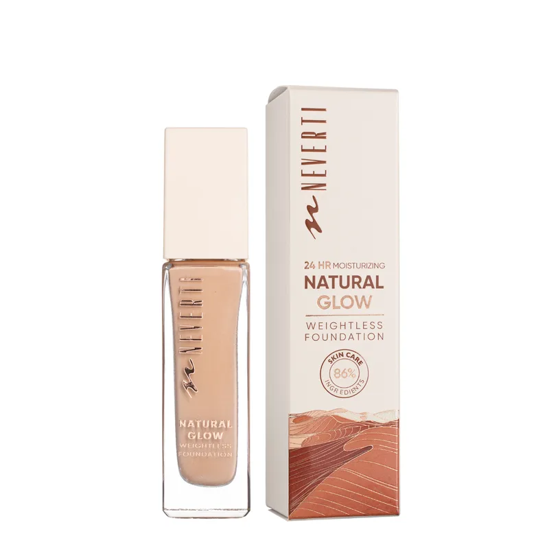 Тональна основа для обличчя Neverti Natural Glow зволожувальна 32 мл 006 Mocha Мокко (NP301)