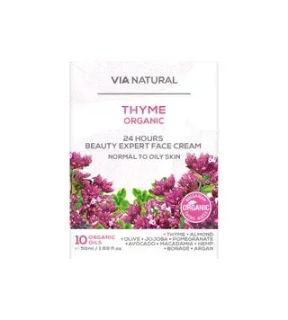Експертний крем для обличчя 24 години Чебрець Organic VIA Natural від BioFresh, 50 мл