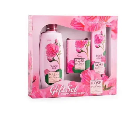 Подарунковий набір Rose of Bulgaria BioFresh: гель для душу, мило і крем для рук