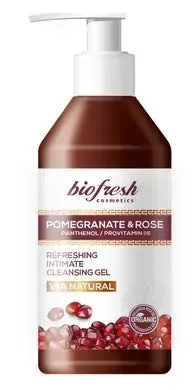 Освіжаючий гель для інтимної гігієни VIA Natural Гранат і троянда BioFresh, 250 мл