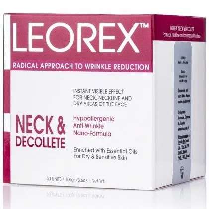 Leorex Neck&Decollete - Гіпоалергенна нано-маска для експрес-розгладження зморшок шиї і зони декольте