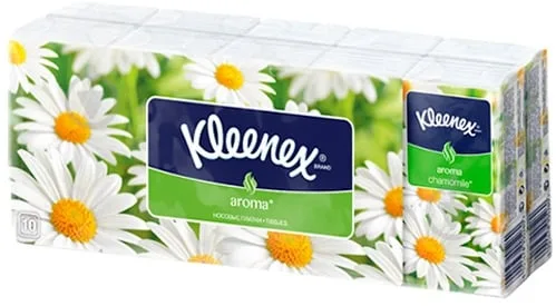 Носові хустинки кишеньки Kleenex з ароматом ромашки 100 шт.