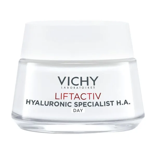 Денний розгладжувальний крем Vichy Віші Ліфтактив Гіалуронік Спеціаліст Ейч Ей для корекції зморшок для нормальної та комбінованої шкіри обличчя 50 мл