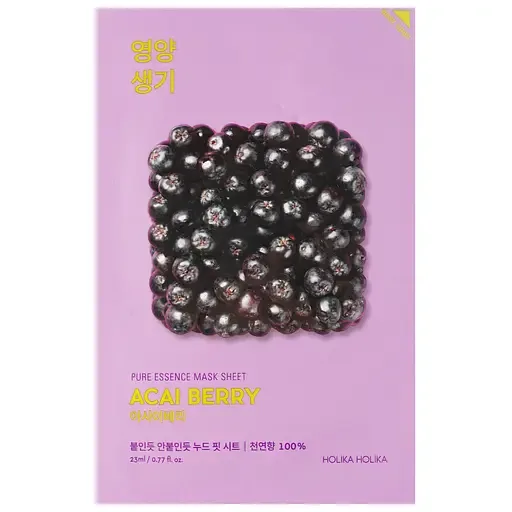 Тканинна маска "Ягоди асаї" Holika Holika Pure Essence Mask Sheet Acai Berry