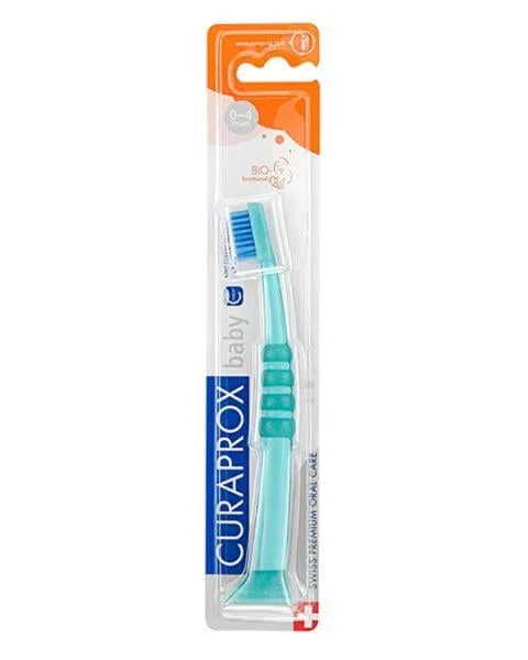 Зубна щітка дитяча Curaprox CS Baby з гумованою ручкою 0-4 років Зелений