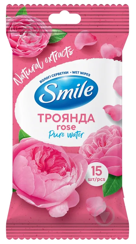 Вологі серветки Бурбонська троянда Smile Daily