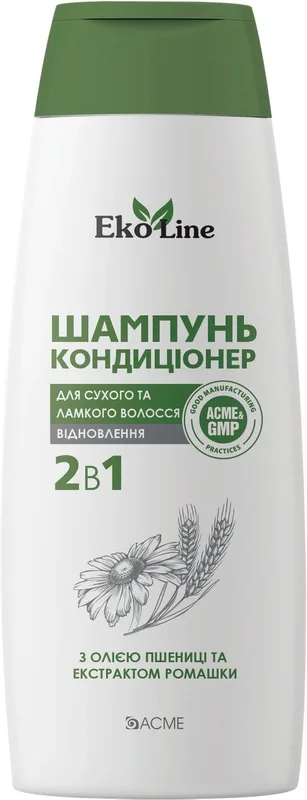 Шампунь-кондиціонер 2в1 ACME "EkoLine" для сухого та ламкого волосся, 400 мл