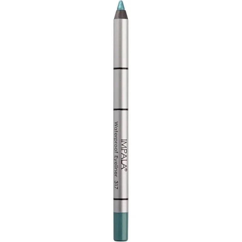 Олівець для очей водостійкий на бджолиному воску Impala Waterproof Eyeliner 317 Бірюзовий з шимером (492)