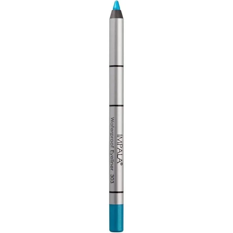 Олівець для очей водостійкий на бджолиному воску Impala Waterproof Eyeliner 303 Блакитний з шимером (478)