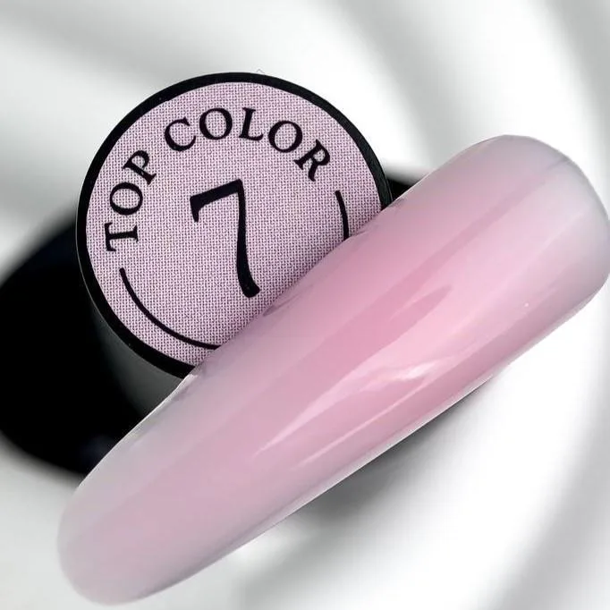 Топ камуфлюючий для гель-лаку без липкого шару Crooz Color Top № 07 8 мл Ніжно-рожевий