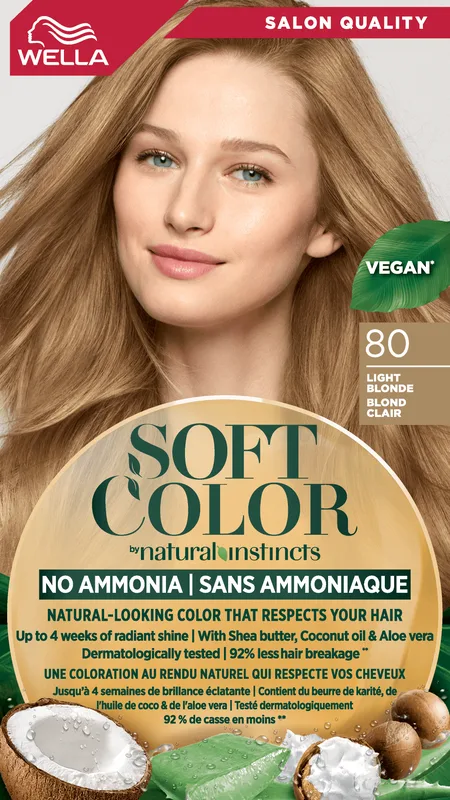 Фарба для волосся без аміаку WELLA Soft Color 80 Світлий блонд