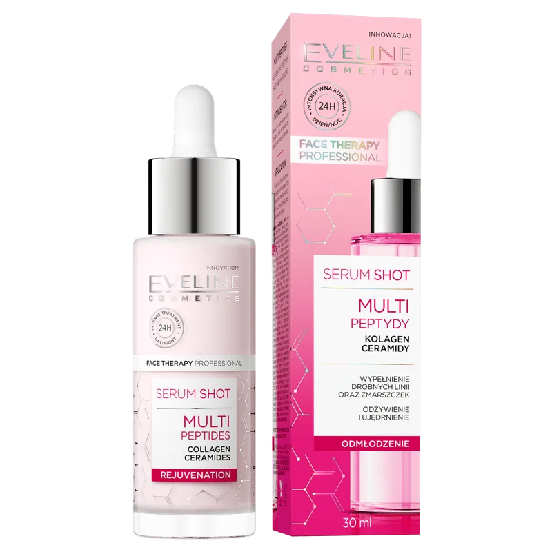 Сироватка для обличчя, шії, декольте з мультипептидами Eveline Serum Shot 30 мл