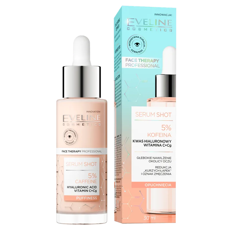 Сироватка Eveline для контуру навколо очей з компл. кофеїну 5% Serum Shot, 30 мл