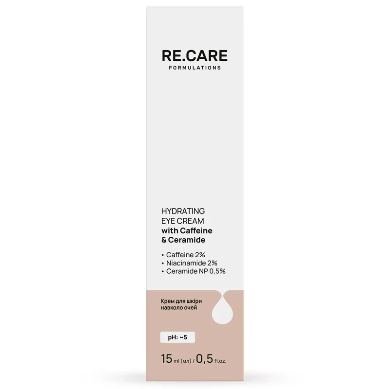 Крем для шкіри навколо очей RE.CARE (Рекейр) Hydrating Eye with Caffeine & Ceramide 15 мл