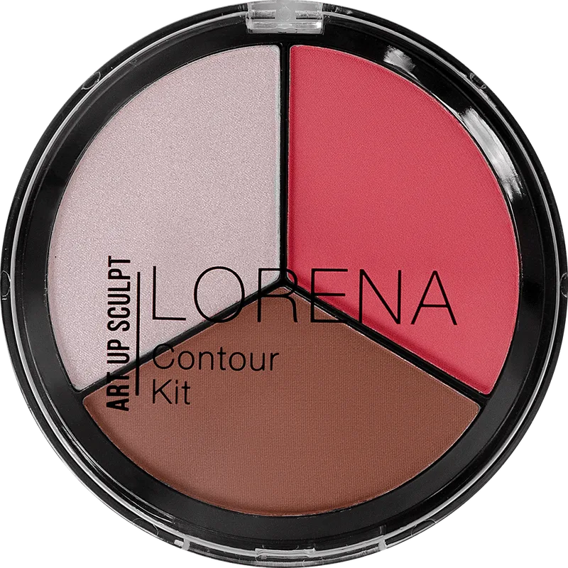 Палітра для контурингу обличчя LORENA beauty 3в1 Contour KIT 01, 13 г