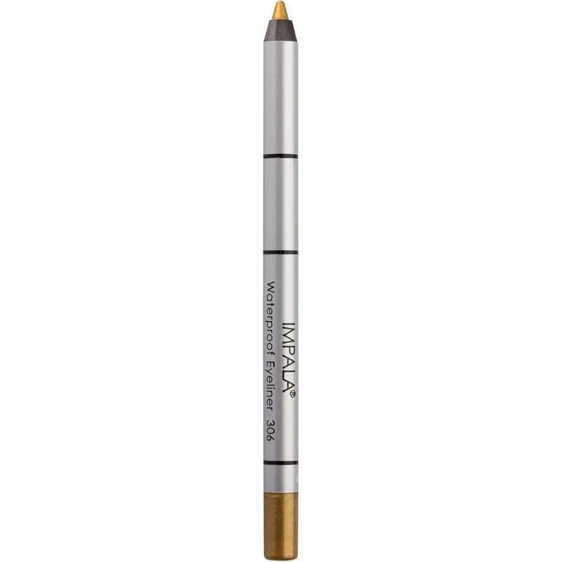 Олівець для очей водостійкий на бджолиному воску Impala Waterproof Eyeliner 306 Золото (481)
