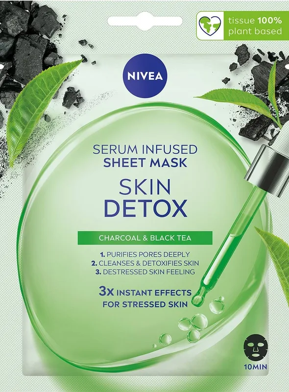 Тканинна маска NIVEA детокс шкіри збагачена сироваткою 1 шт.