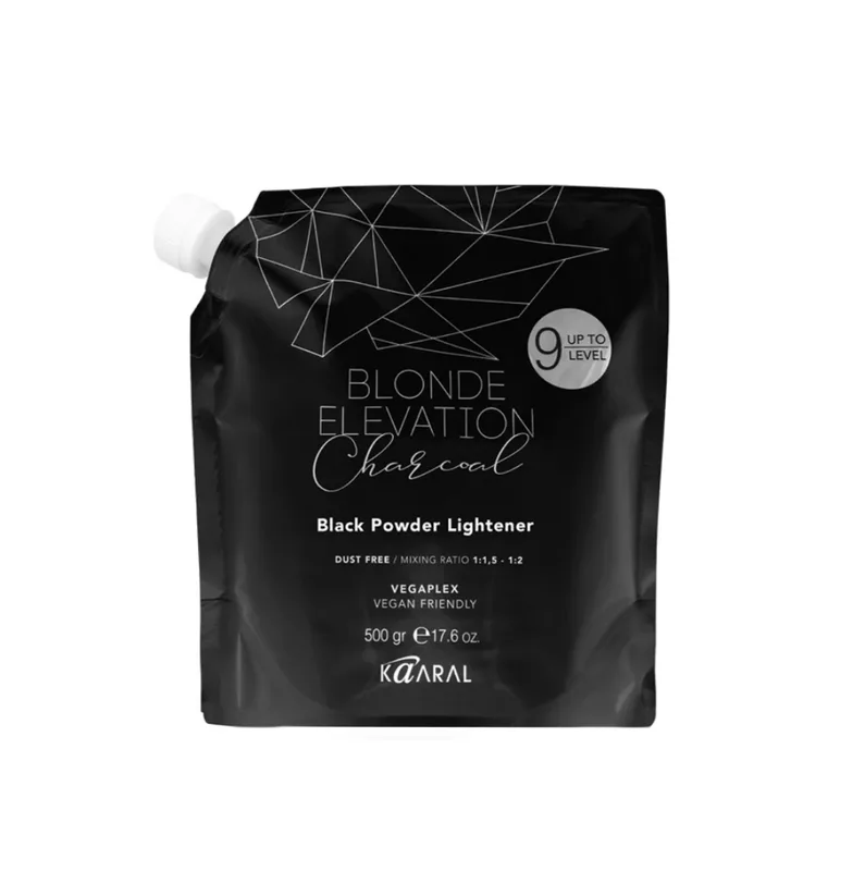 Освітлююча пудра для волосся до 9 рівня Kaaral Blonde Elevation Charcoal Black Powder Lightener 500 г