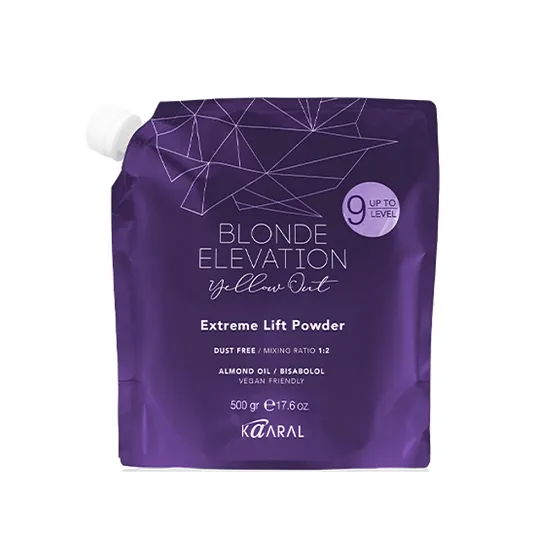 Освітлювальна пудра для волосся до 9 рівнів Kaaral Blonde Elevation Yellow Out Extreme Lift Powder 500 г