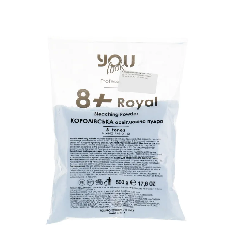 Освітлювальна пудра You Look Professional 8+ Royal Bleaching Powder до 8 тонів 500 г