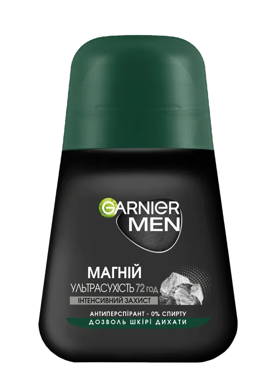 Кульковий Дезодорант-Антиперспірант GARNIER Mineral Магній Ультрасухість Інтенсивний захист для чоловіків, 50 мл