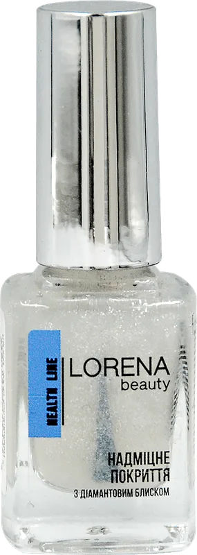 Догляд за нігтями LORENA beauty Health Line Надміцне покриття з діамантовим блиском №12, 12,5мл