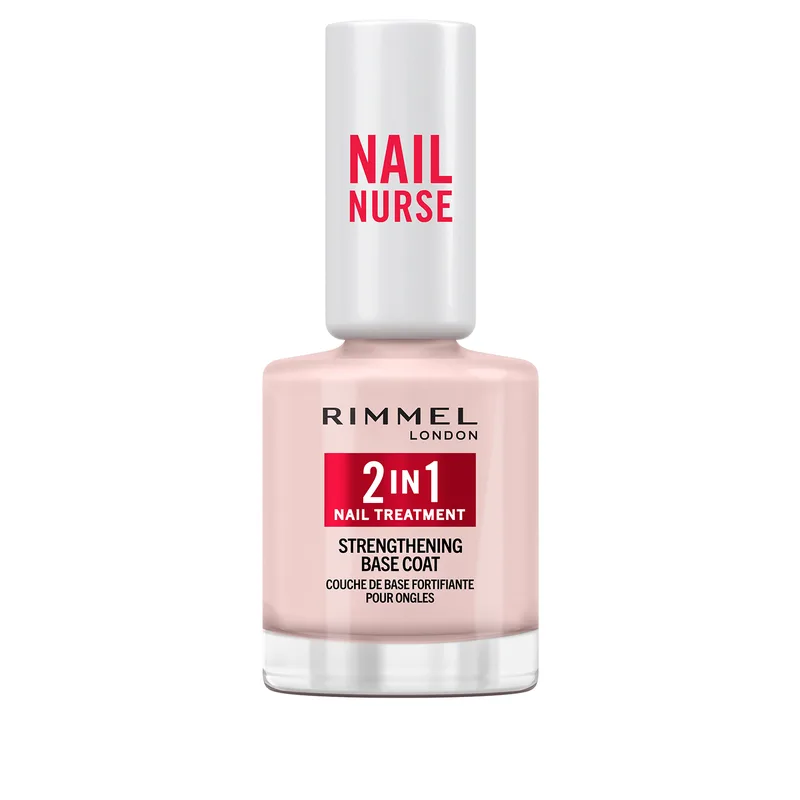 Базовий лак зміцнювач Rimmel Nail Care 2 в 1 для нігтів, 12 мл