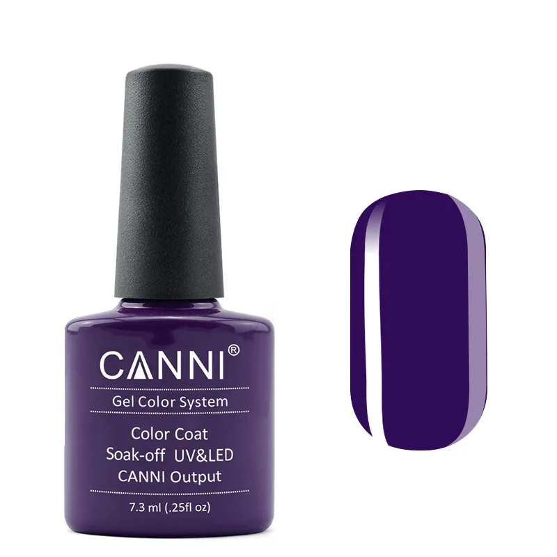 Гель-лак Canni Color Coat Soak-off UV&LED 225 пастельний глибокий фіолетовий 7.3 мл