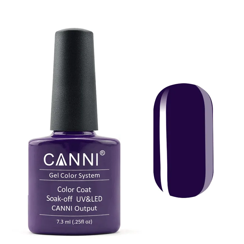 Гель-лак Canni Color Coat Soak-off UV&LED 176 темно-баклажановий 7.3 мл