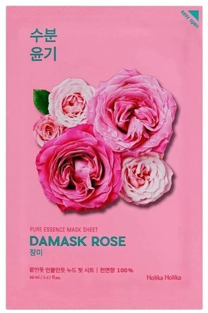 Маска для обличчя Holika Holika Pure Essence Mask Sheet Damask Rose Дамаська троянда тканинна 20 мл