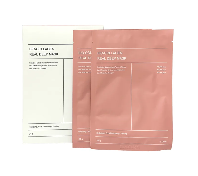 Набір тканинних масок для обличчя EELHOE зволожуючих з колагеном Bio-Collagen Real Deep Mask, 34 г х 4 шт