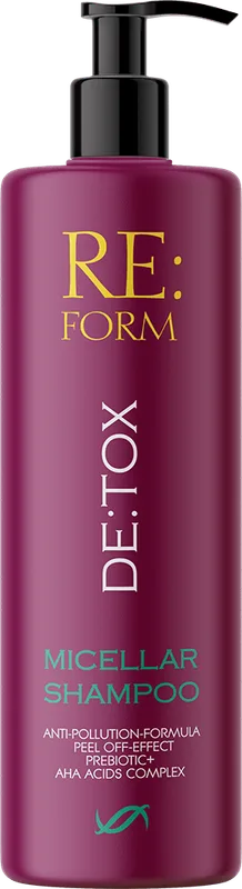 Шампунь Re:form De:tox Очищення та детоксикація волосся міцелярний, 400 мл