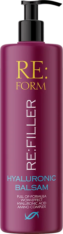 RE FORM бальзам гіалуроновий RE:FILLER об'єм і зволоження волосся, 400мл