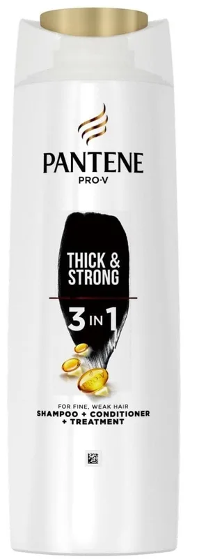 Шампунь та бальзам-ополіскувач Pantene Pro-V 3-в-1 для волосся Густі та міцні, 360 мл