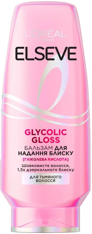 Бальзам L'Oreal Paris Elseve Glycolic Gloss для надання блиску тьмяному волоссю 200 мл