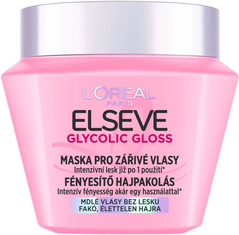 Маска L'Oreal Paris Elseve Glycolic Gloss для надання блиску для тьмяного волосся 300 мл (3600524246846)