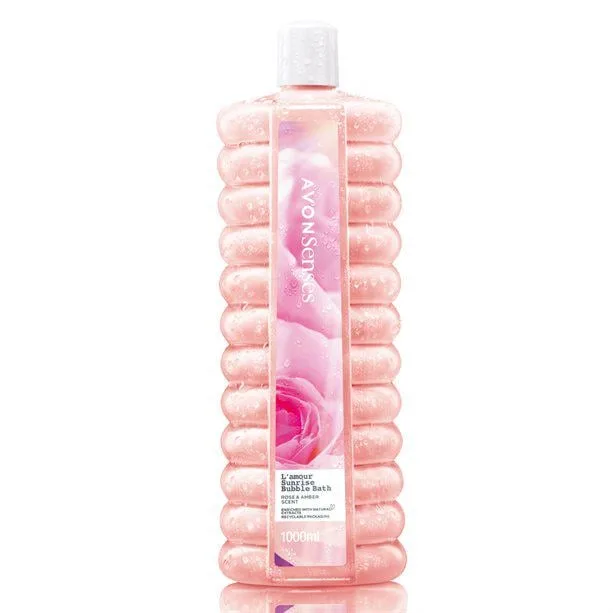 Піна для ванни Avon Senses L`amour Sunrise Bubble Bath Rose & Amber Skent Романтичний світанок з трояндою та теплим бурштином 1000 мл