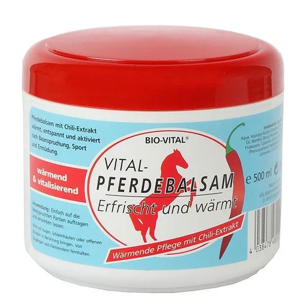 Гель-бальзам кінський Pferdebalsam Bio-Vital Chili охолоджуючий для суглобів та м'язів 500 мл (437)