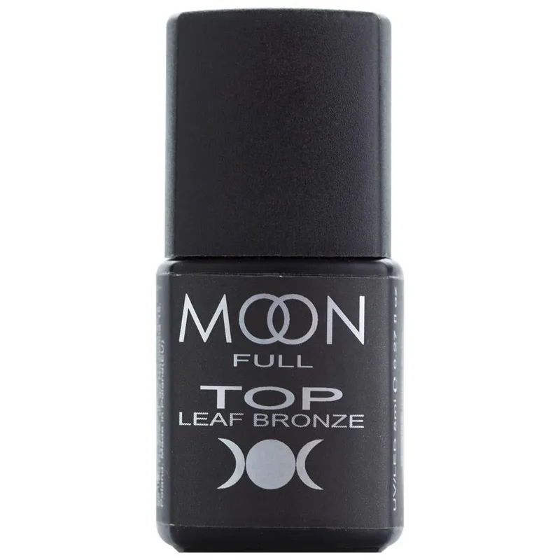 Топ для гель-лаку з поталлю Moon Full Top Leaf Bronze без липкого шару 8 мл