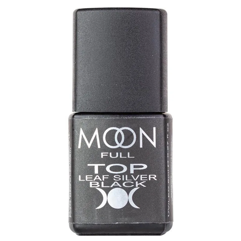Топ для гель-лаку з поталлю Moon Full Top Leaf Silver