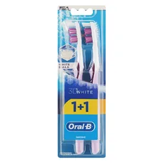 Зубна щітка ORAL-B 22761 Advantage 3D White 40 середня 1+1 безкоштовно
