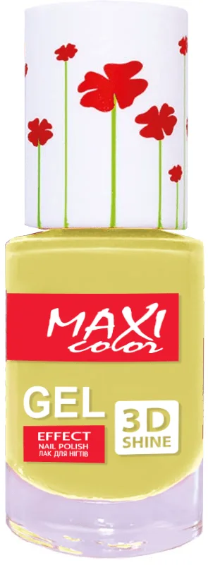 MAXI лак для нігтів гель ефект Color Hot Summer №19 Шафрановий, 10 мл