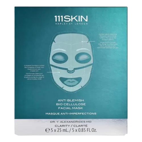 Набір двосегментних масок для проблемної шкіри обличчя 111SKIN Anti Blemish Bio Cellulose Facial Mask Box of 5 — обʼєм 125 мл 125 мл