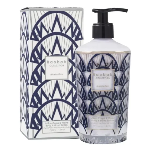Лосьйон для рук та тіла з ароматом кипарису, лаванди та папірусу BAOBAB COLLECTION Body & Hand Lotion Manhattan — обʼєм 350 мл