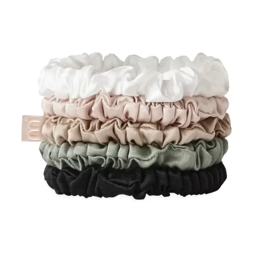 Набір із 5 тонких шовкових резинок MON MOU Silk Slim Scrunchies Set