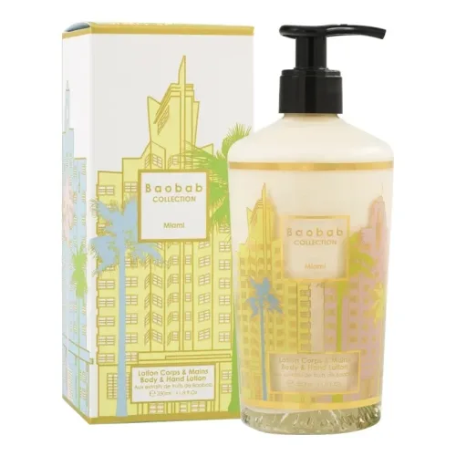 Лосьйон для рук та тіла з ароматом кипарису та морської солі BAOBAB COLLECTION Body & Hand Lotion Miami — обʼєм 350 мл