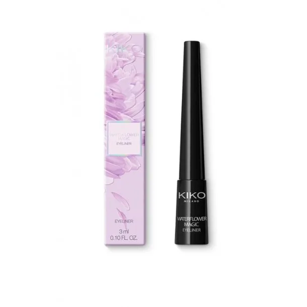 Підводка для очей KIKO MILANO Waterflower Magic Eyeliner зі скошеною кісточкою, чорна (3.0 мл)
