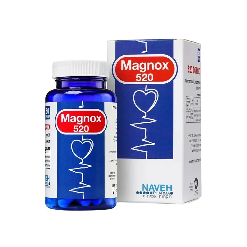 NAVEH PHARMA Magnox 520 Бад біологічно активна добавка з магнієм, 60 капсул