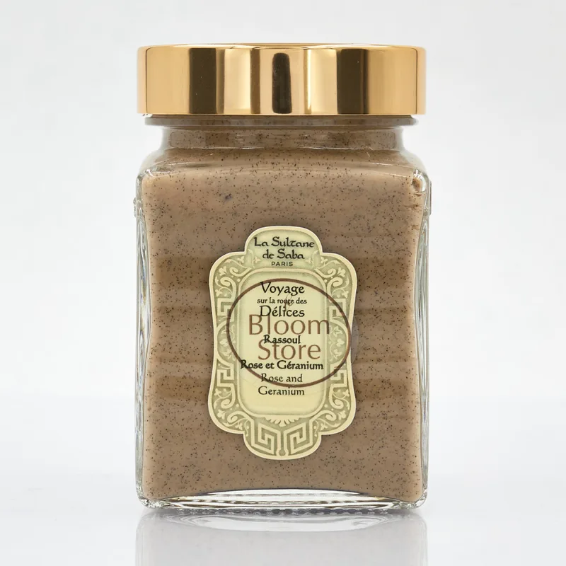 La Sultane de Saba Rassoul Rose & Geranium Очищаюча глина для обличчя, волосся і тіла «троянда і герань» 300 мл