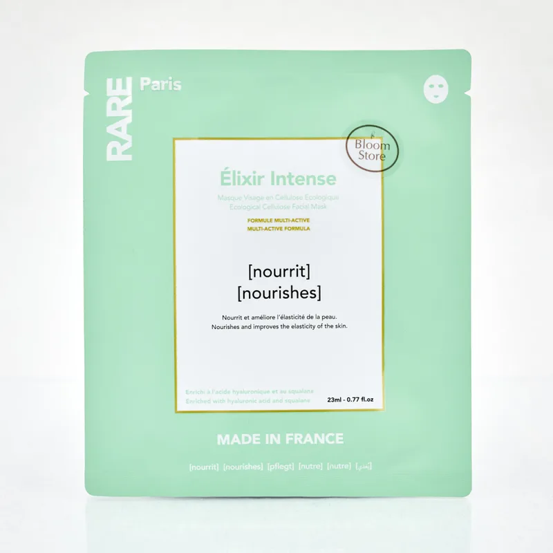 RARE Paris Elixir Intence Ecological Cellulose Facial Mask Зволожуюча маска для обличчя з гіалуроновою кислотою і скваланом